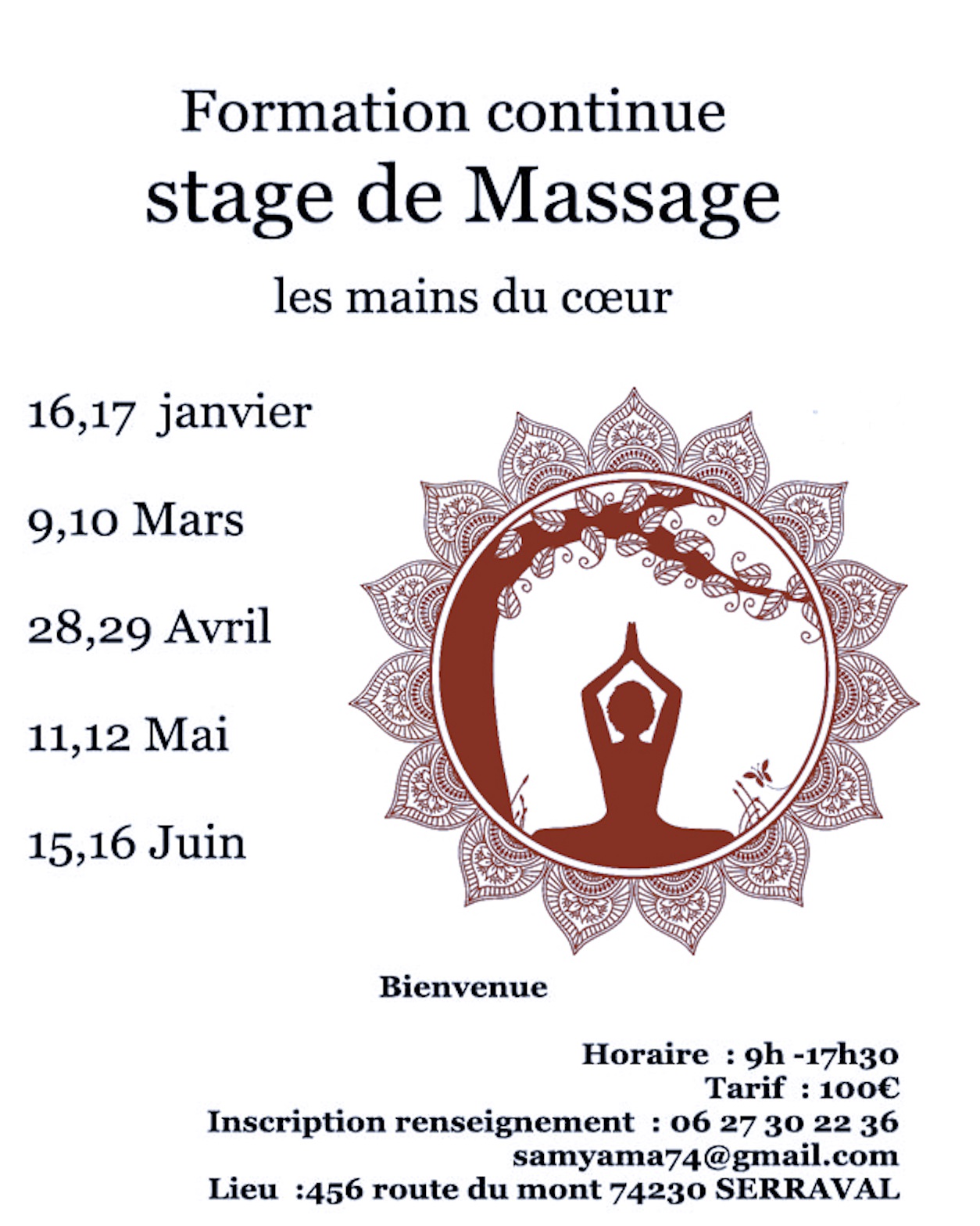 Stage de massage
